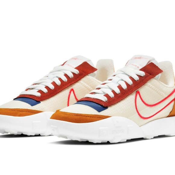 Women's Nike Waffle Racer 2X Peach, Mustard Yellow, Red, Pink Suede - Picture 1 of 6